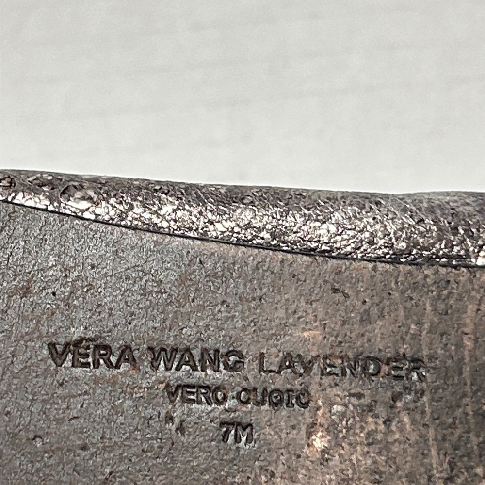 Vera Wang Lavender Metallic Silver Python Baller … - image 8